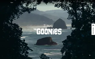 The Goonies homepage website preview