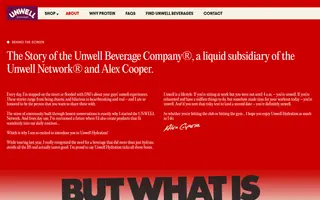 Unwell Beverages homepage website preview