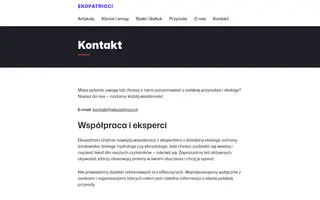 Ekopatrioci homepage website preview
