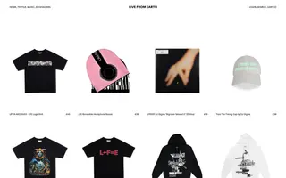 Live From Earth homepage website preview