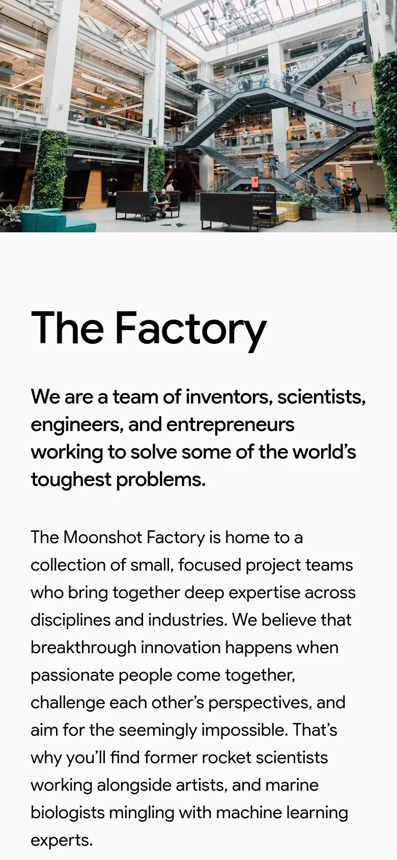 X Services mobile website screenshot