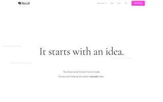 Biscuit homepage website preview