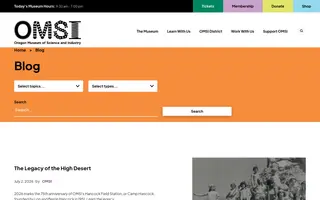 OMSI homepage website preview