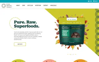 Food Groove Mission homepage website preview