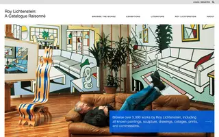 Roy Lichtenstein homepage website preview