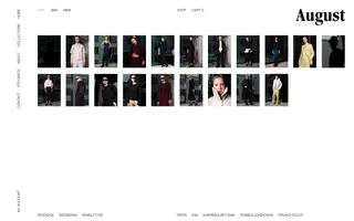 Studio August homepage website preview