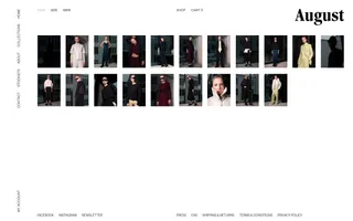 Studio August homepage website preview