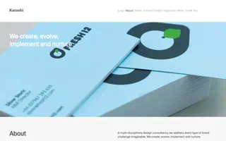Karoshi homepage website preview