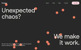 Finiam homepage website preview