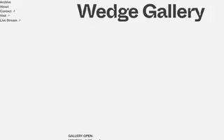 Wedge gallery homepage website preview