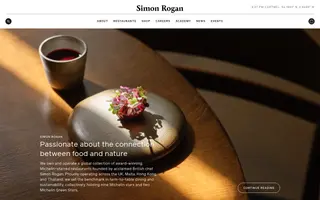 Simon Rogan homepage website preview