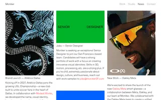Moniker homepage website preview