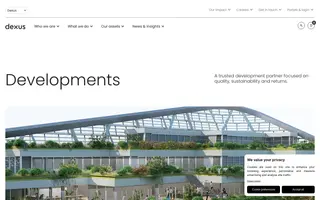 Dexus homepage website preview