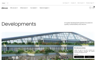 Dexus homepage website preview