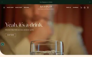 Seedlip homepage website preview