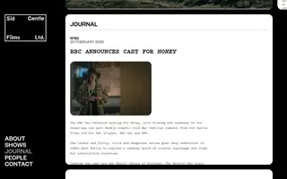 Sid Gentle homepage website preview