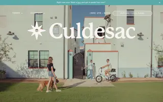 Culdesac homepage website preview