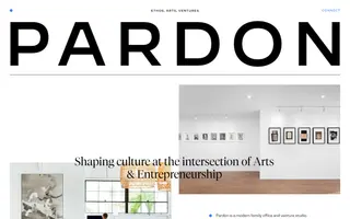 Pardon homepage website preview