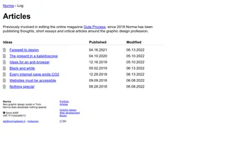 Norma homepage website preview
