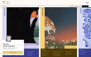 Works in Progress homepage website preview