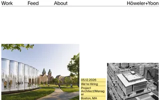 Höweler + Yoon homepage website preview