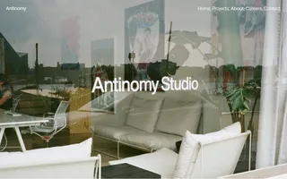 Antinomy Studio homepage website preview