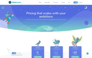 Panoraven homepage website preview