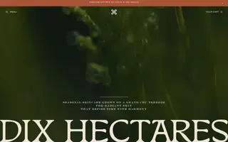 Dix Hectares homepage website preview