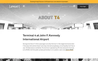 JFK Terminal 4 homepage website preview