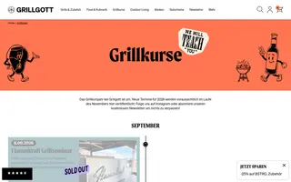 Grillgott homepage website preview