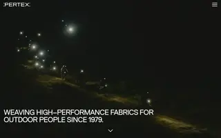 Pertex homepage website preview