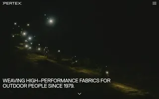 Pertex homepage website preview