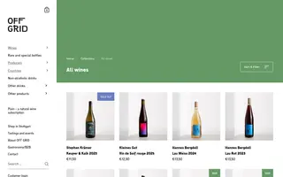 OFF GRID homepage website preview