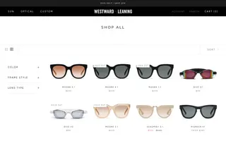 Westward Leaning homepage website preview