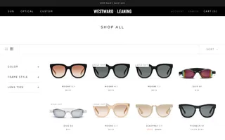 Westward Leaning homepage website preview