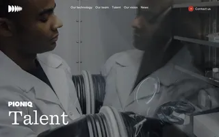 Pioniq Technologies homepage website preview