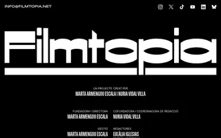 Filmtopia homepage website preview