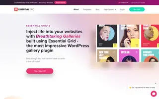 Essential Grid homepage website preview