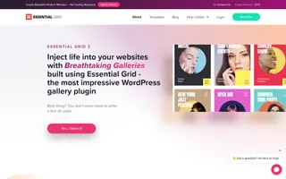Essential Grid homepage website preview
