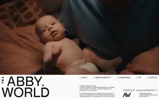 ABBY.WORLD homepage website preview