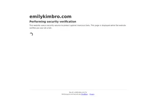 Emily Kimbro homepage website preview