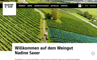 Nadine Saxer homepage website preview