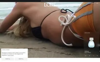 LORE homepage website preview