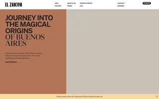 El Zanjón homepage website preview