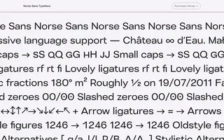 Norse Sans homepage website preview