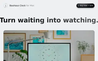 Bauhaus Clock homepage website preview