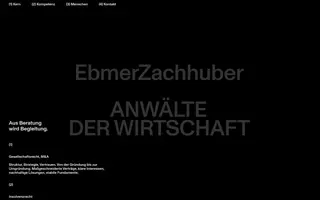 ebmerzachhuber.at homepage website preview