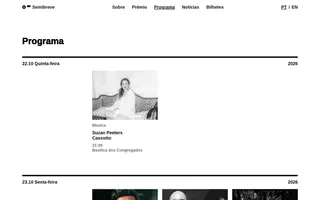 Semibreve homepage website preview