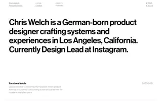 Chris Welch homepage website preview