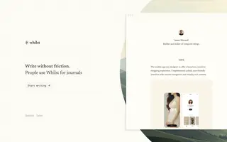 Whilst homepage website preview